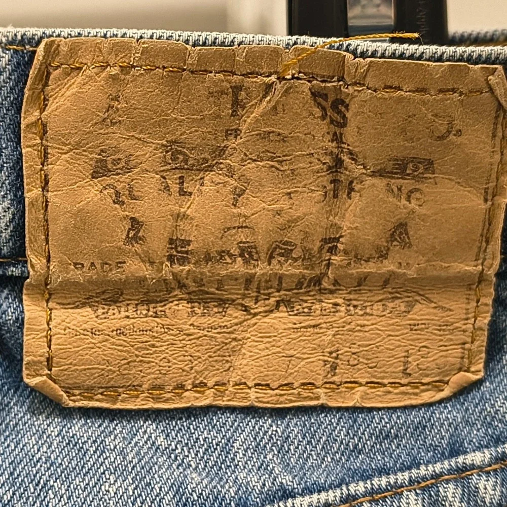 Vintage Levis 505 Orange Tab Jeans Mens 36x33 Medium Wash Straight Leg Denim